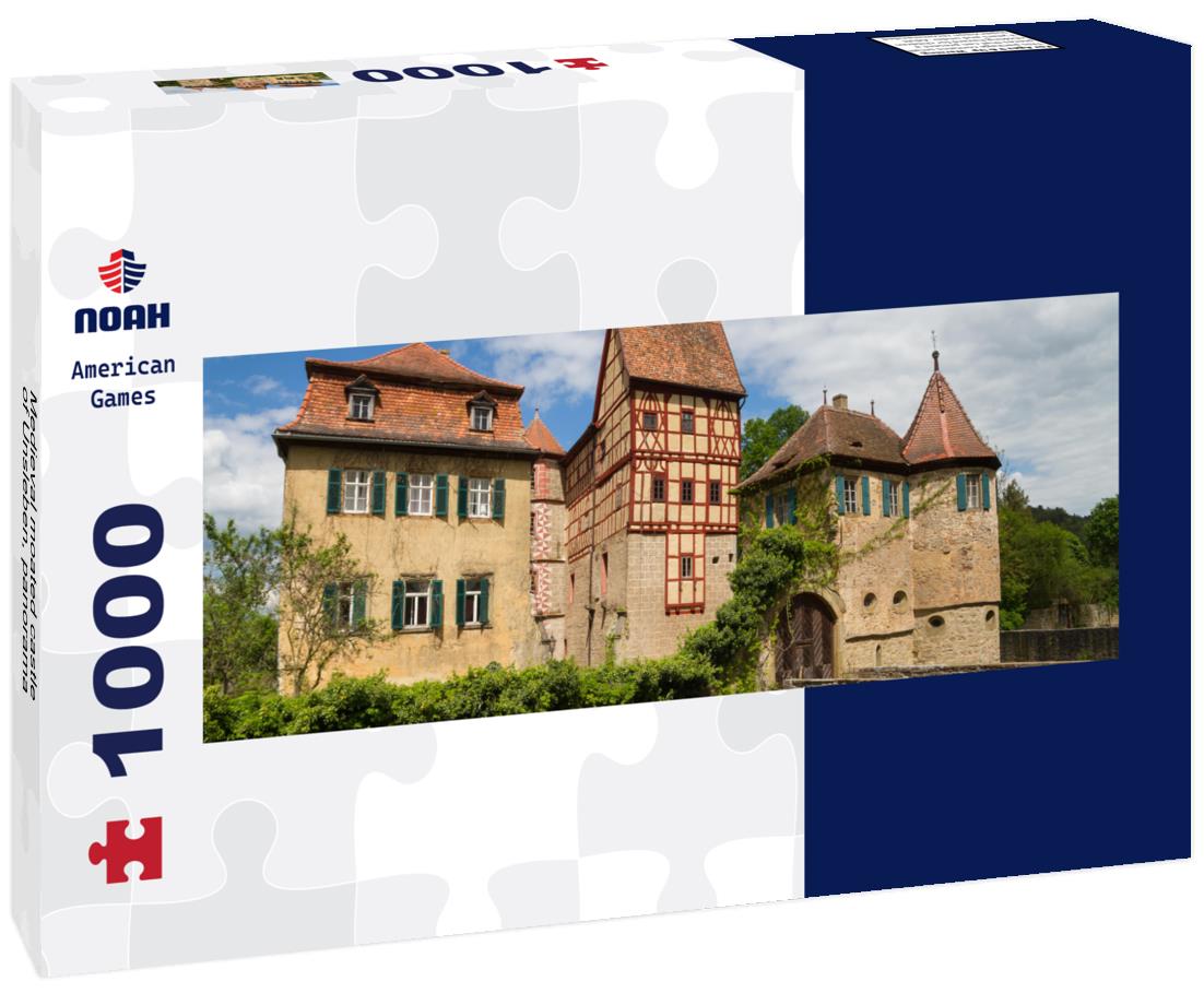 Noah Jigsaw Puzzle Medieval moated castle of Unsleben, panorama Panorama 1000 Pieces