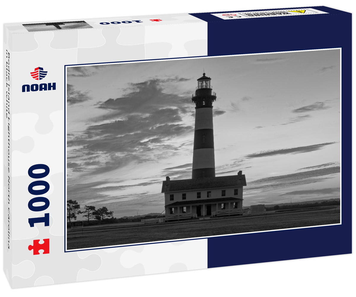 Bodie Island Lighthouse North Carolina in black white