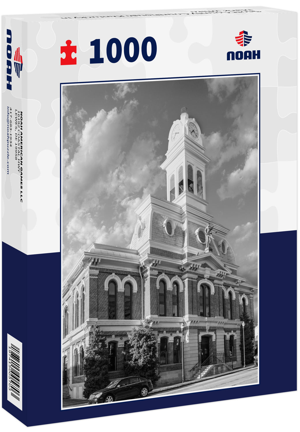 Scott County Courthouse Kentucky in black white