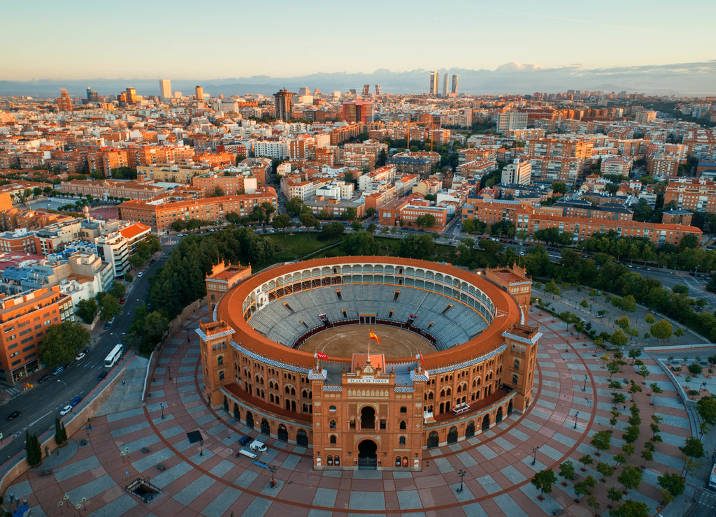 Aerial view of Madrid Las Ventas bullring