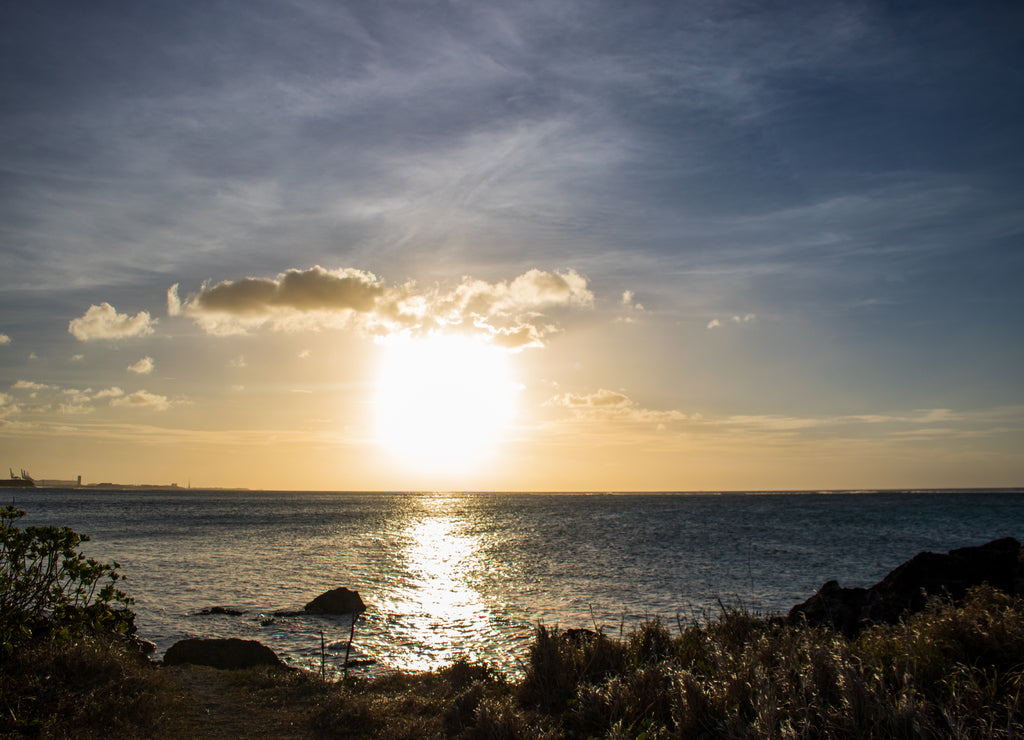 Scenic View Of Sea Against Sky During Sunset Guam