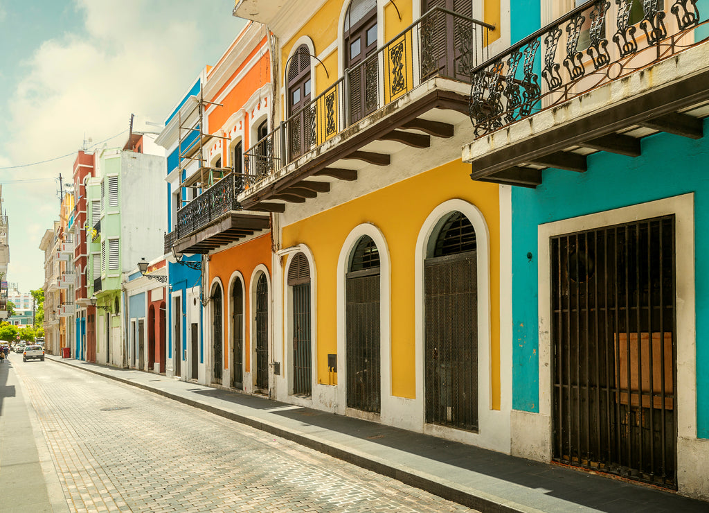 Colorful houses in old San Juan, Puerto Rico