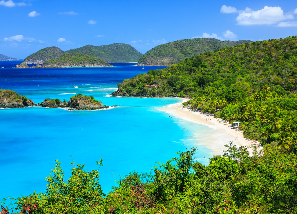 Trunk Bay on St John island, US Virgin Islands