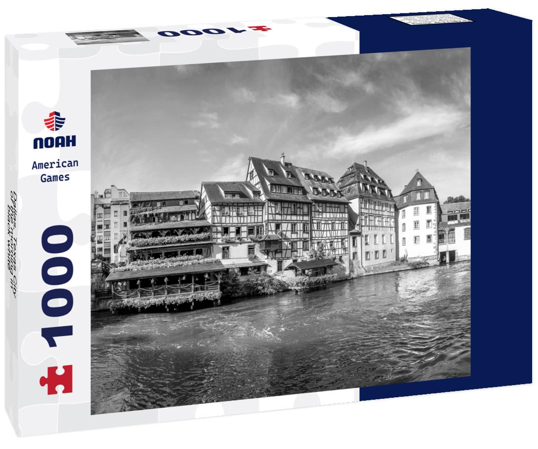 Noah Jigsaw Puzzle Dallas, Texas City of the morning in black white 1000 pieces