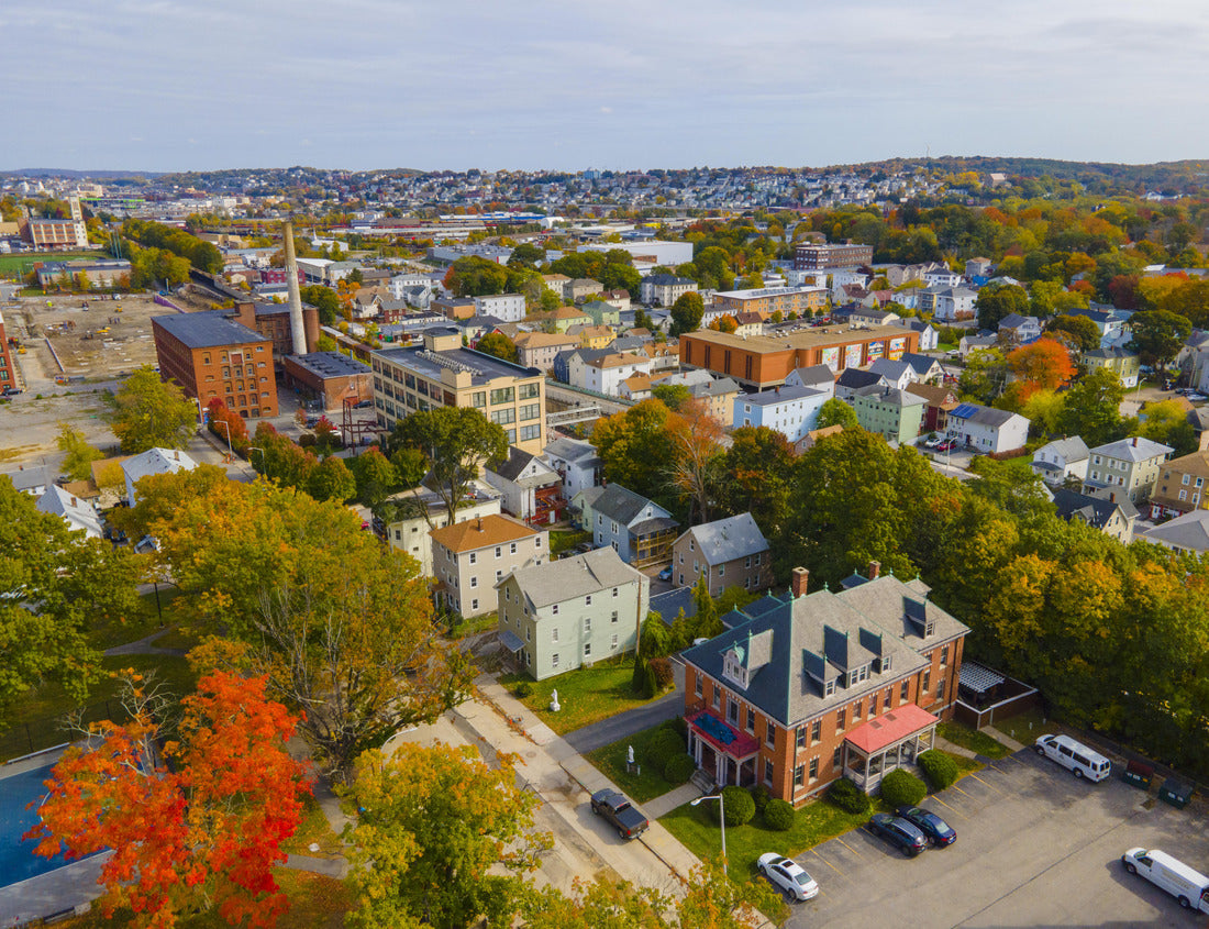 Noah Jigsaw Puzzle Aerial view of historic downtown Worcester with fall foliage in city of Worcester, Massachusetts MA, USA 1000 pieces