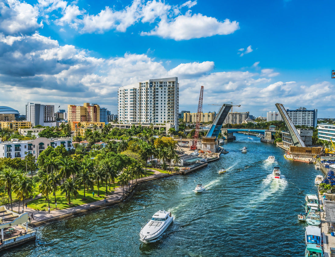 Noah Jigsaw Puzzle Miami River Water Open Brickell Avenue Bridge Buildings Downtown Riverwalk Yachts Restaurants Miami Florida 1000 pieces
