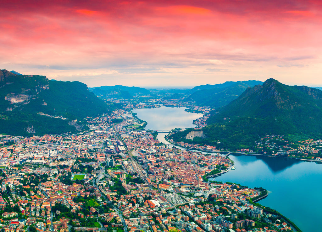Panorama of the city of Lecco