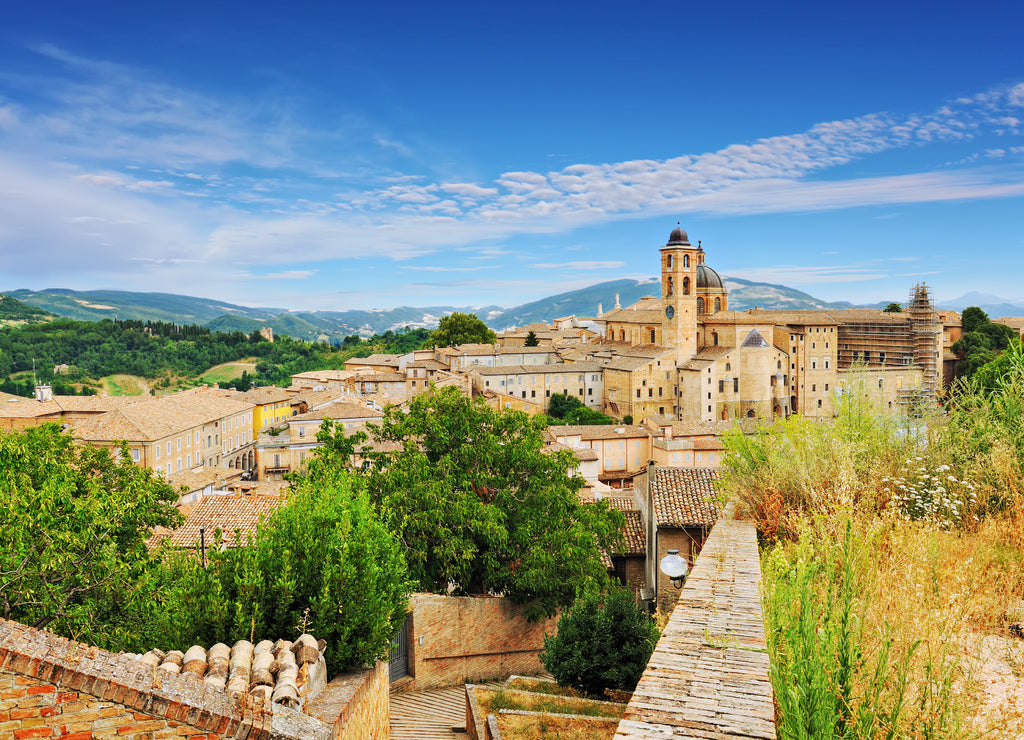 View of medieval city Urbino