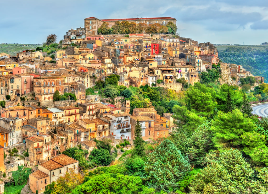 View of Ragusa, a UNESCO heritage city in Sicily, Italy