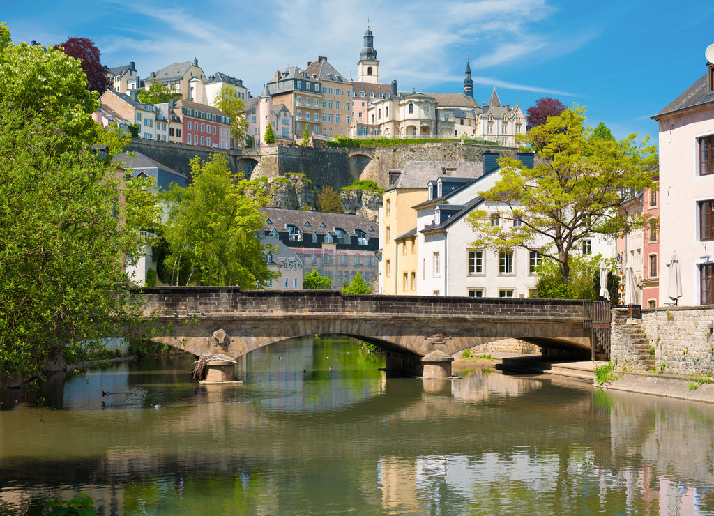 Luxembourg city on a summer day