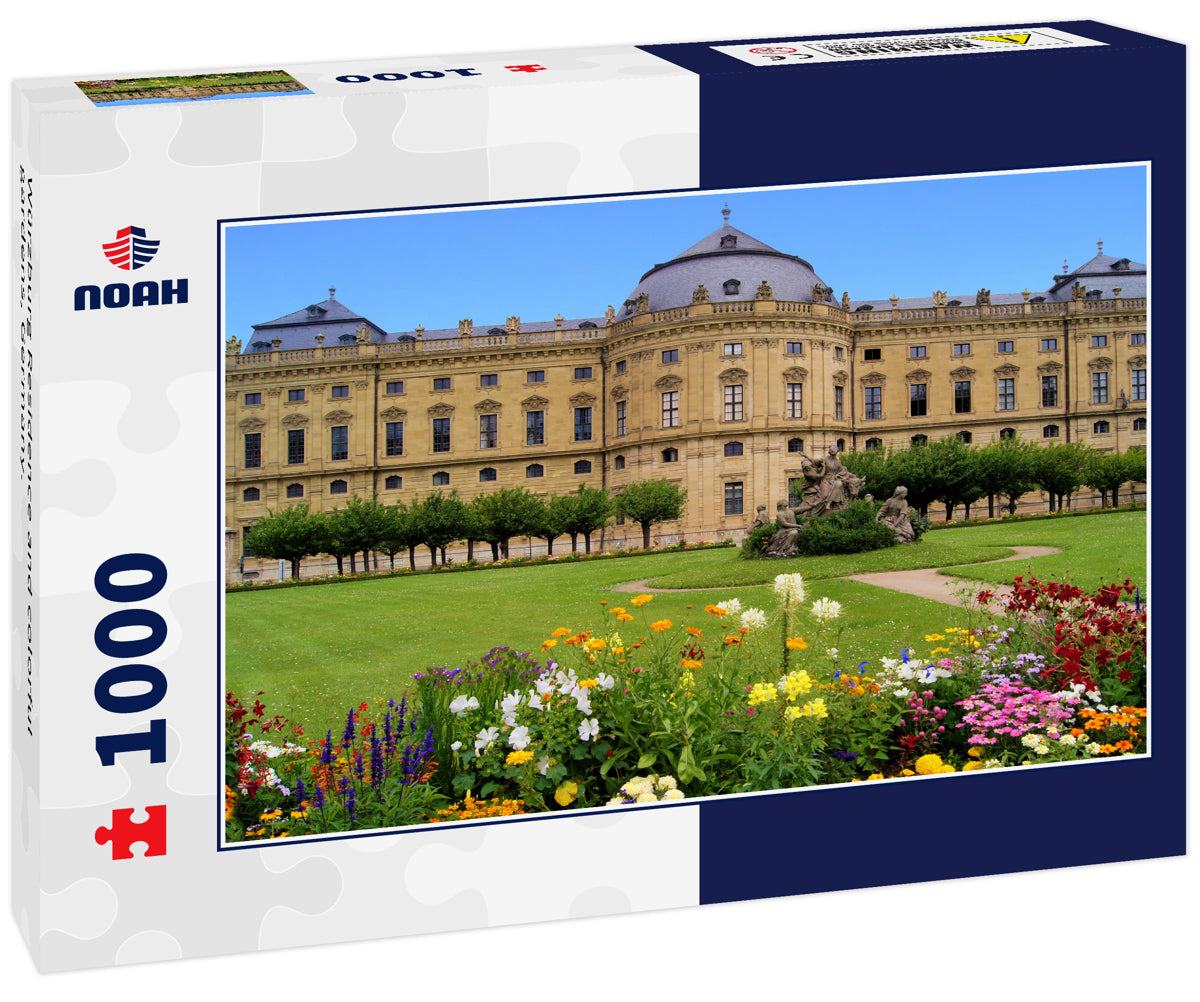 Würzburg Residence and colorful gardens, Germany.