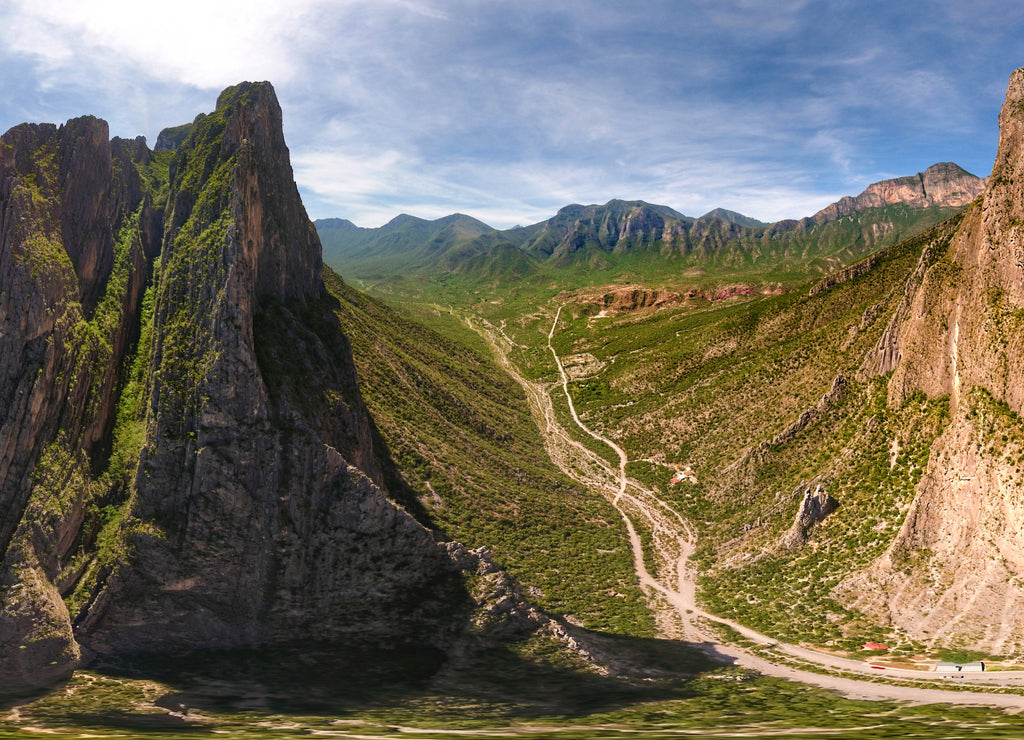 Potrero Chico mountains panoramic view, Mexico