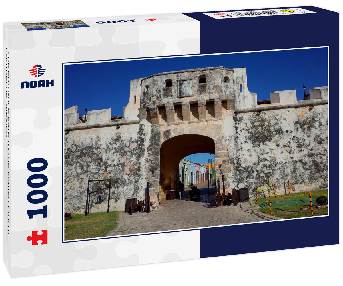 The entrance gate to the walled city of Campeche, Mexico
