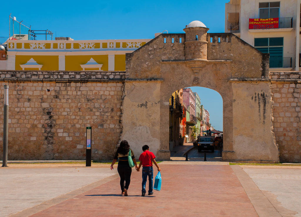 San Francisco de Campeche, Mexico: the sea gate or bastion of the Puerta del Mar