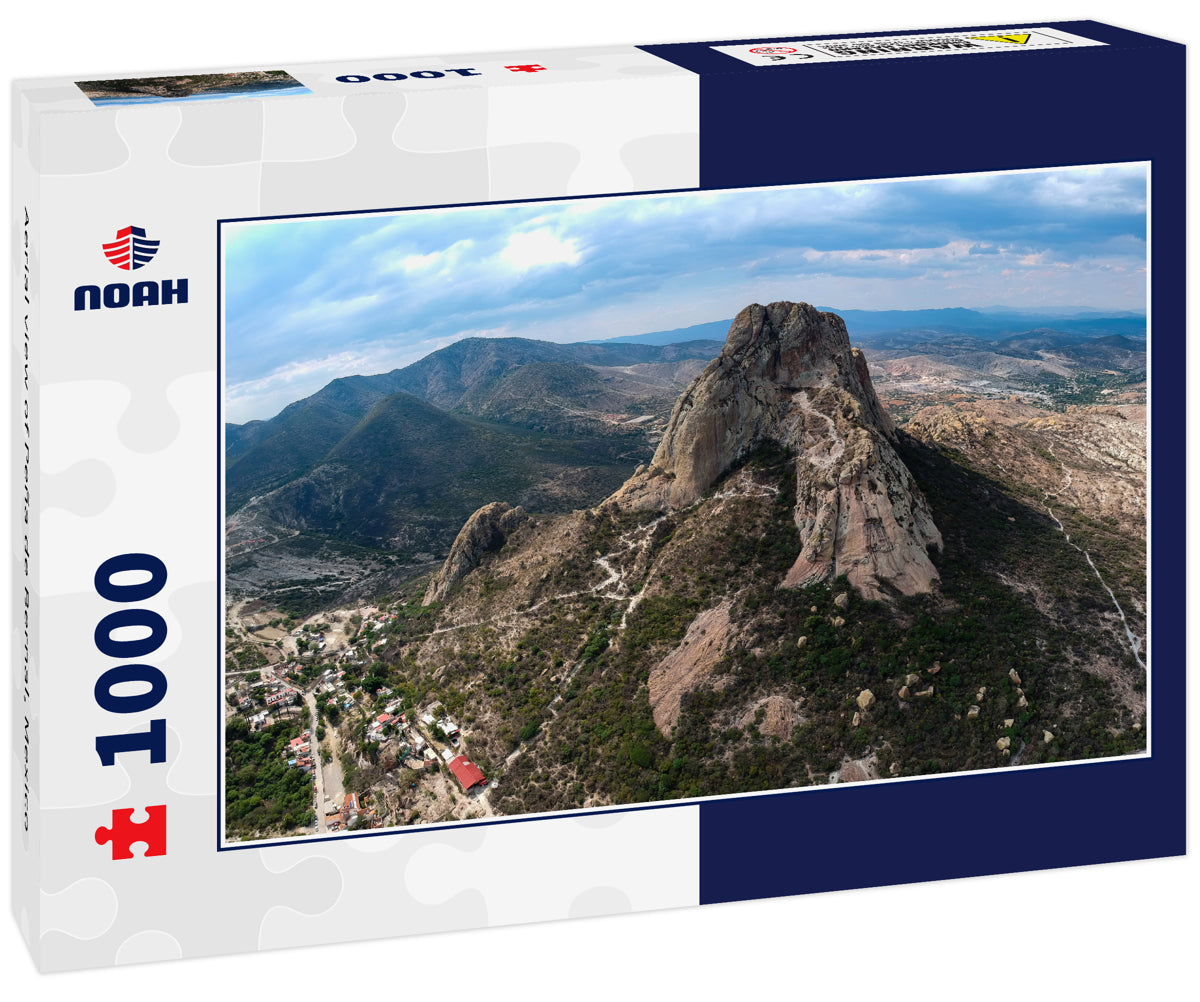 Aerial view of Peña de Bernal, Mexico