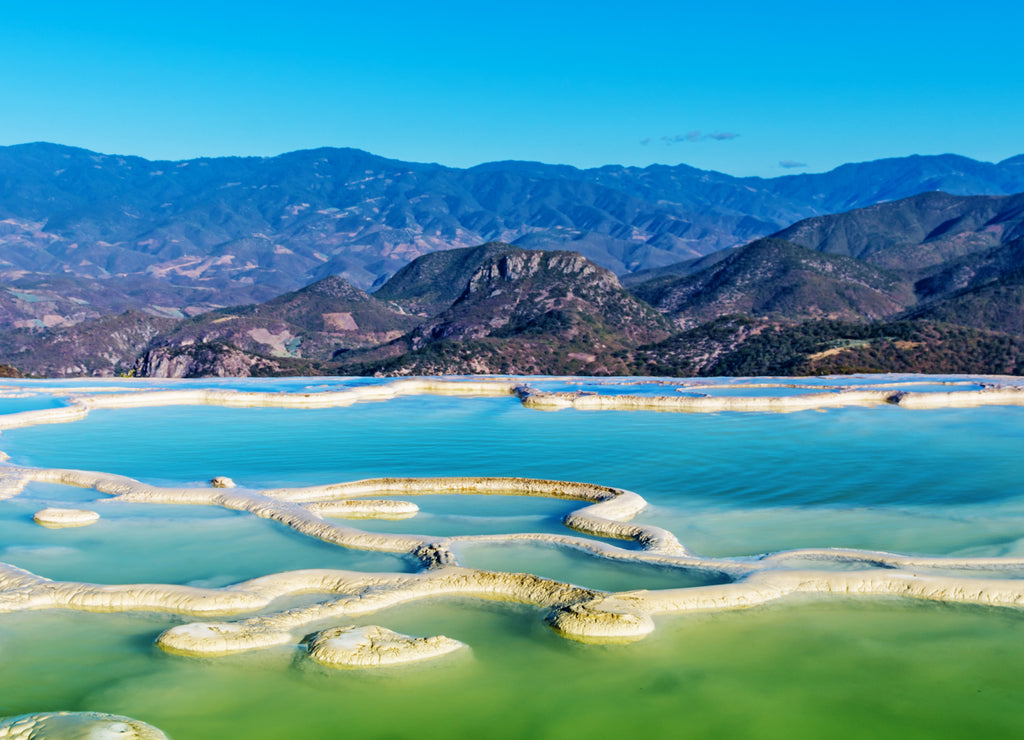 Hierve el Agua in the central valleys of Oaxaca, Mexico