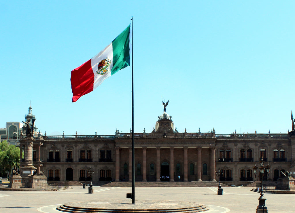 View of the government palace of the state of Nuevo Leon, Mexico