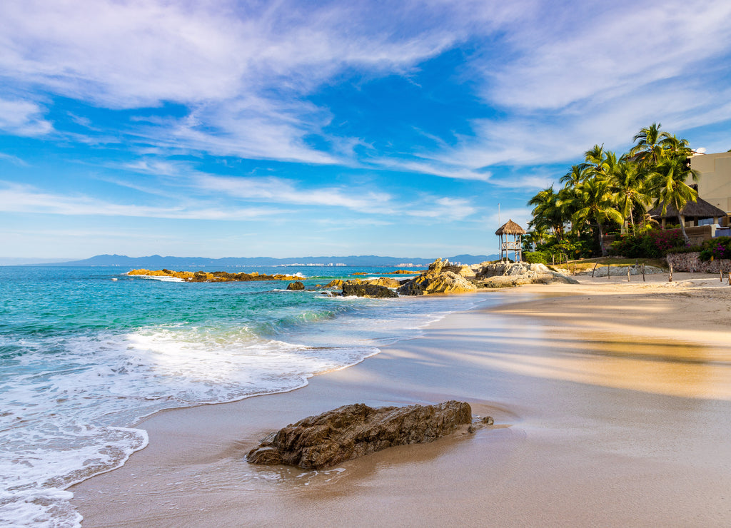 Beautiful morning at Conchas Chinas beach, Puerto Vallarta, Mexico