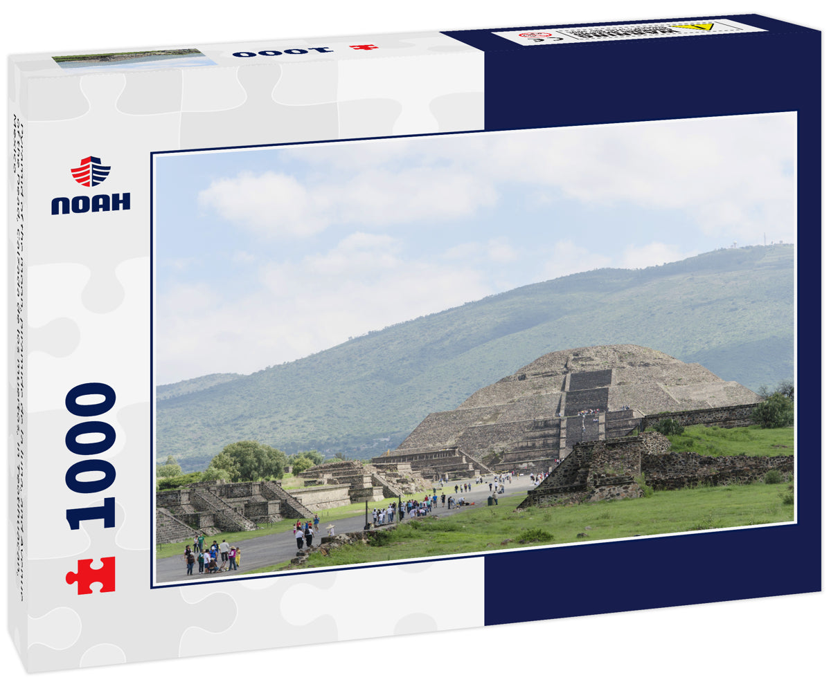 Pyramid of the moon, piramide de la luna, and Avenue of the Dead, Calzada de los muertos, in Teotihuacan, Mexico