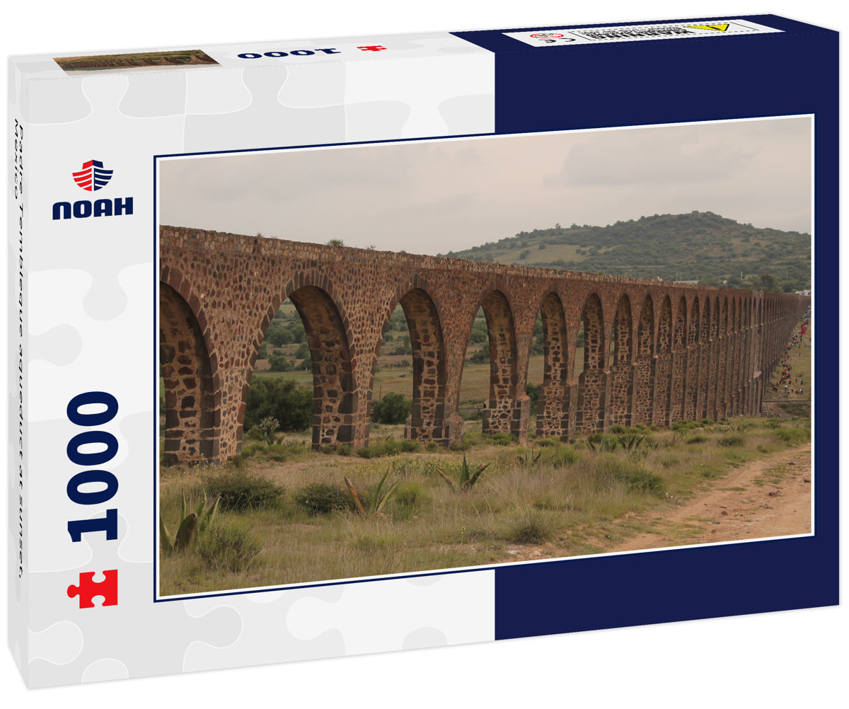 Padre Tembleque aqueduct at sunset, Mexico