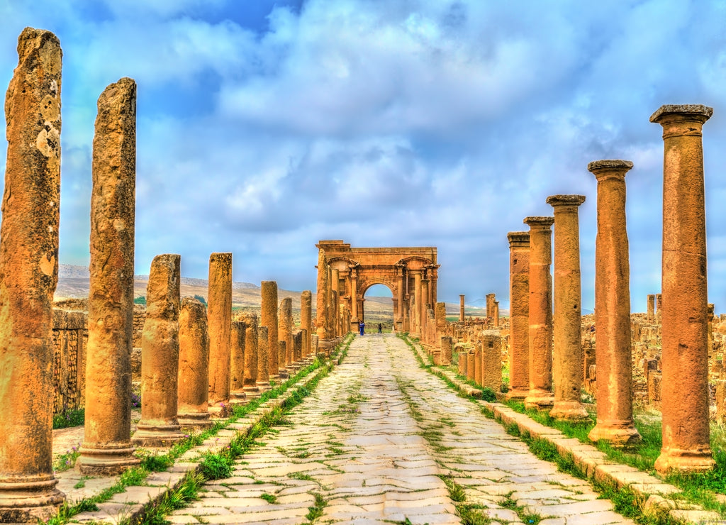 Timgad, ruins of a Roman-Berber city in Algeria