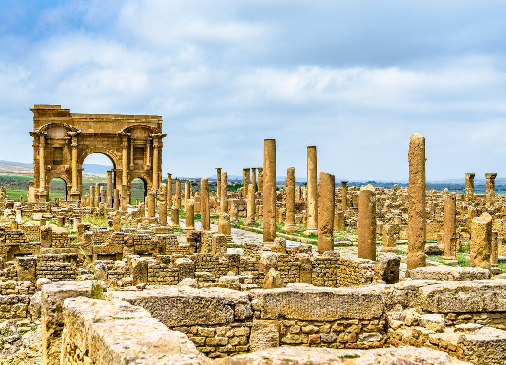 Timgad, ruins of a Roman-Berber city in Algeria