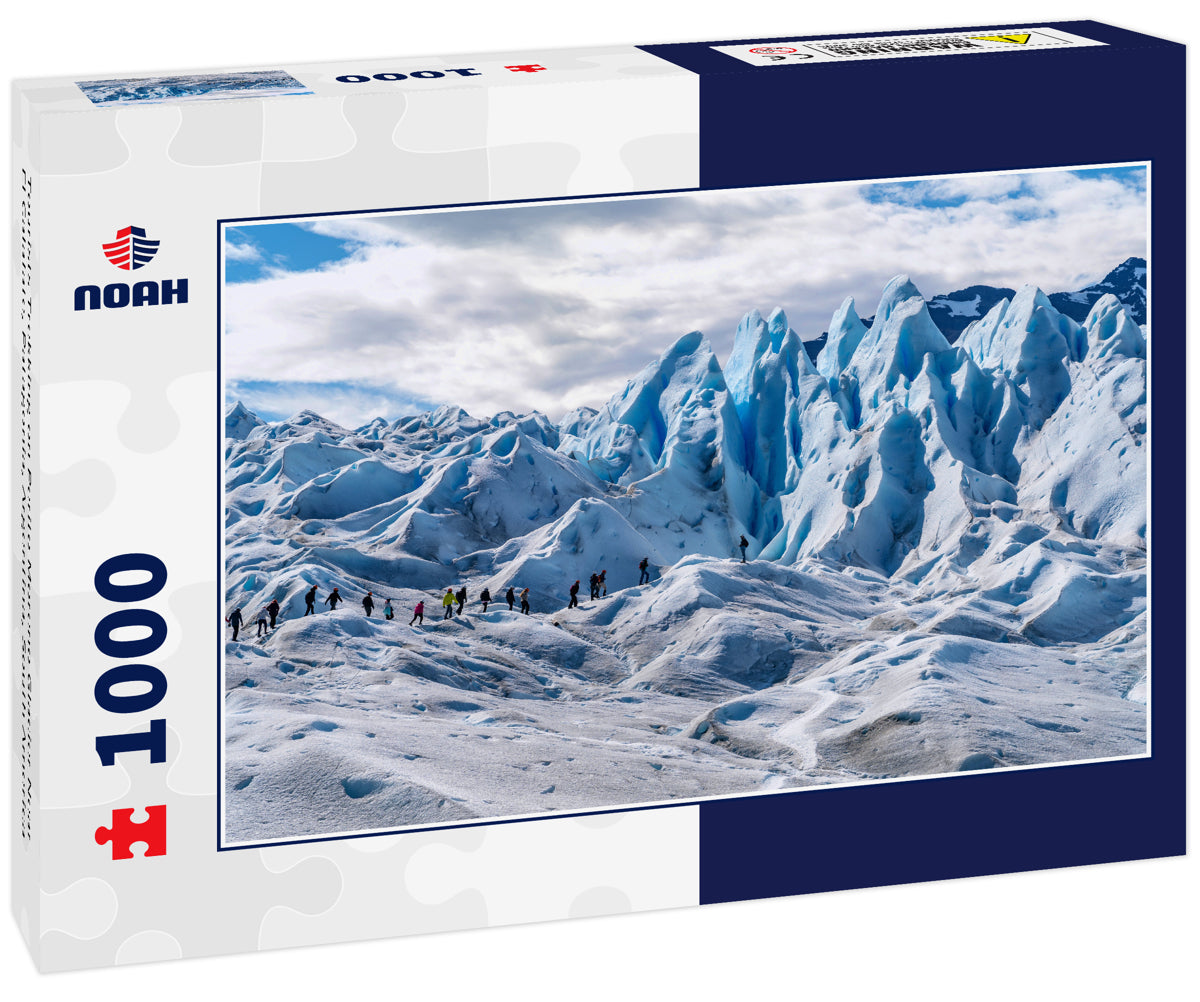 Tourists Trekking on Perito Moreno Glacier Near El Calafate, Patagonia, Argentina, South America