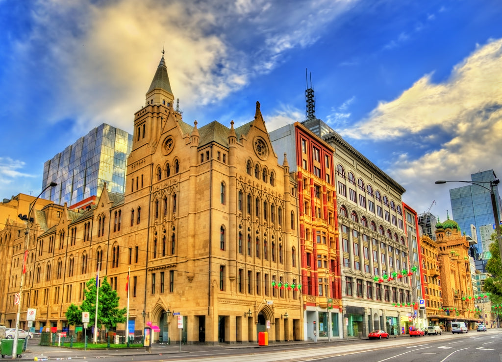 Historic building in Melbourne on Flinders Street - Australia
