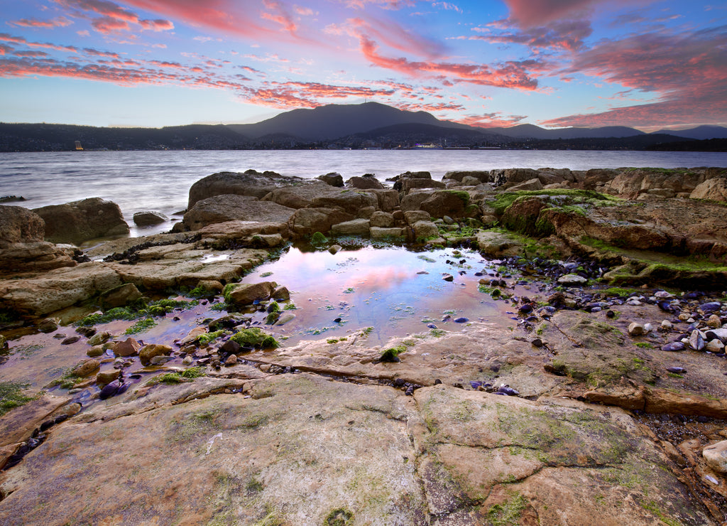 Sunset over Hobart, Tasmania