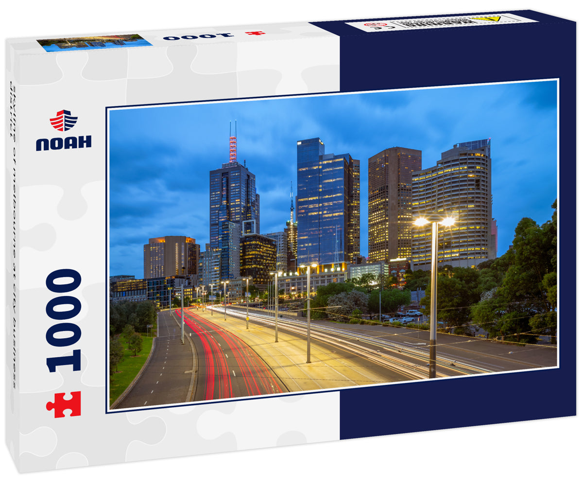skyline of melbourne at city business district