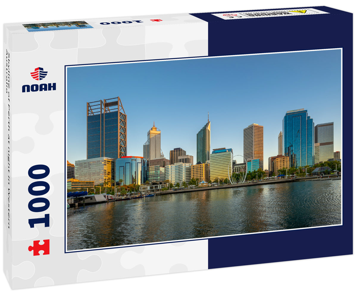 Skyline of Perth at night in Western Australia