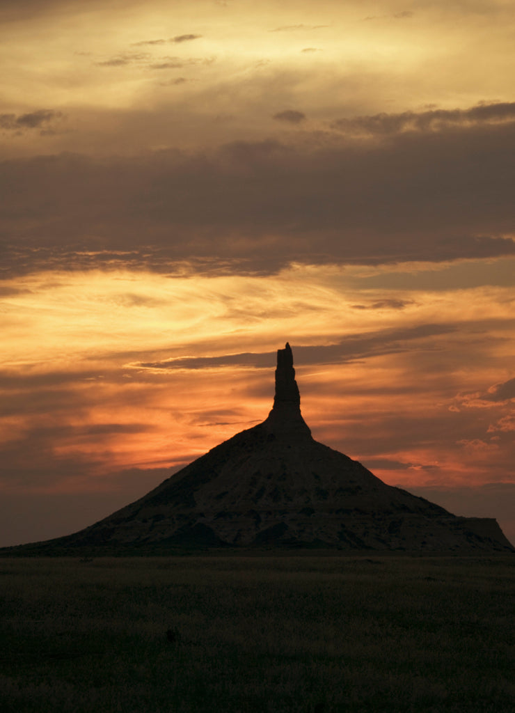 Sunset on Chimney Rock National Historic Site, Nebraska