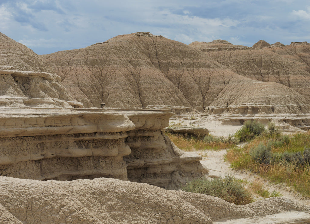 Strange rocks and geological formations at Nebraska badlands