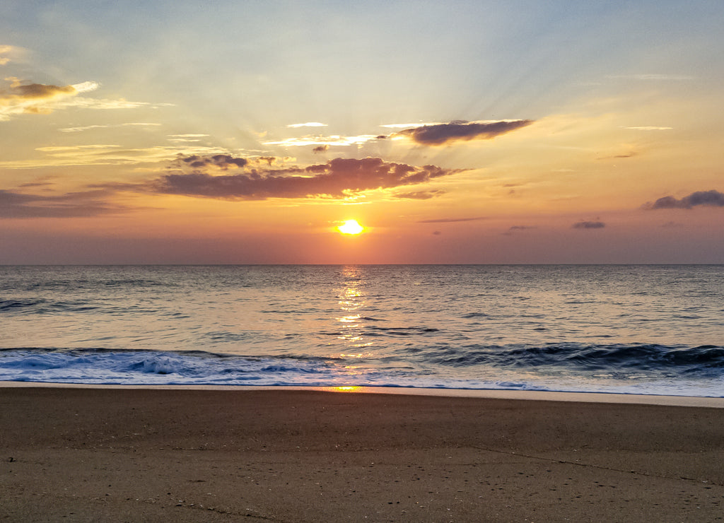 Sunrise Over The Atlantic Ocean At Fenwick Delaware Beach