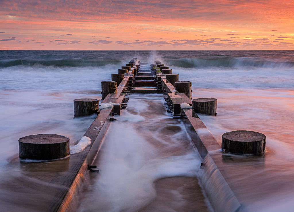 sunrise at rehoboth beach of Delaware state, estern USA