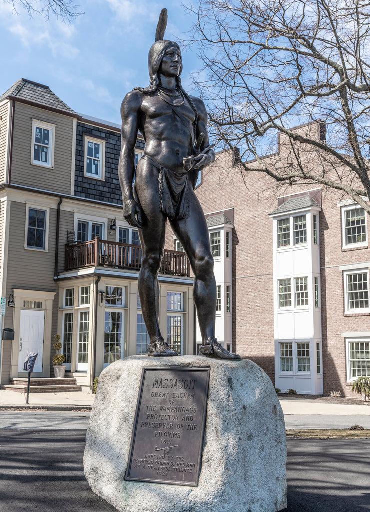 Statue of Massasoit Plymouth Massachusetts