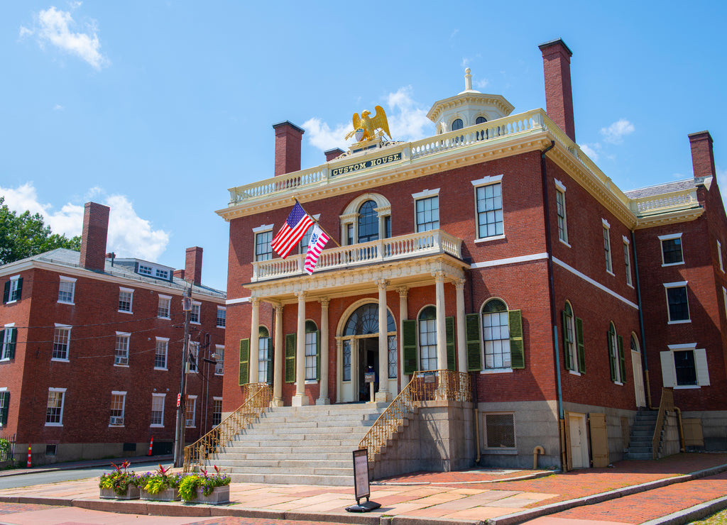 Custom House at the Salem Maritime National Historic Site (NHS) in Salem, Massachusetts MA, USA. This federal style building was built in 1819 and is the first NHS in the United States