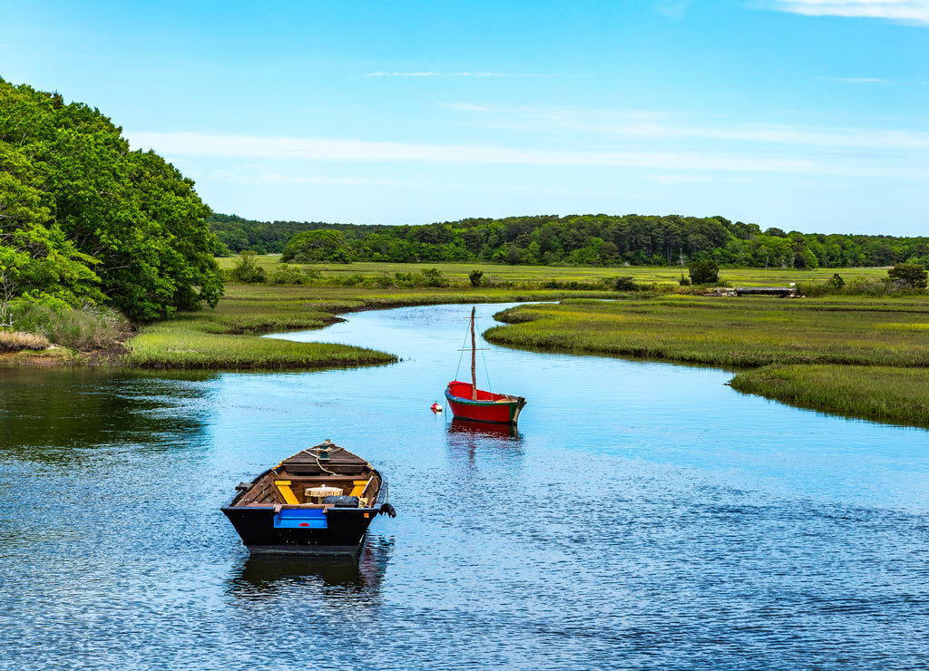 Boats on Herring River, Cape Cod