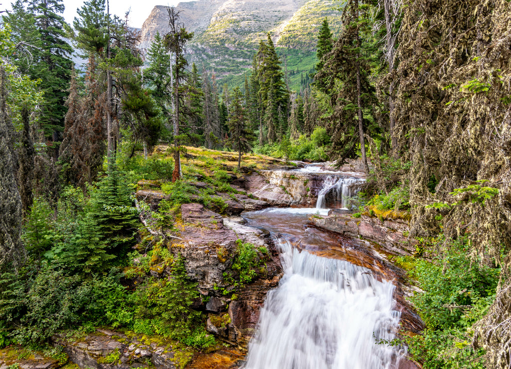 Virginia Falls Creek in Glacier National Park, Montana