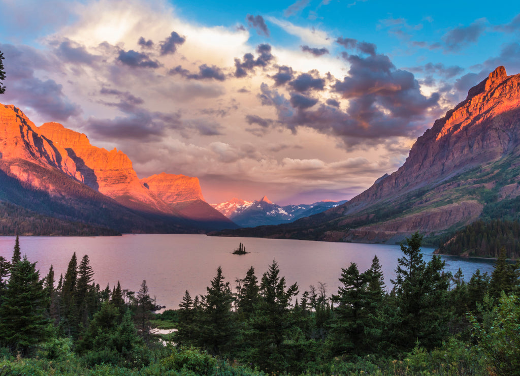 St.Mary's Lake and Wild Goose Island, Glacier National Park, Montana
