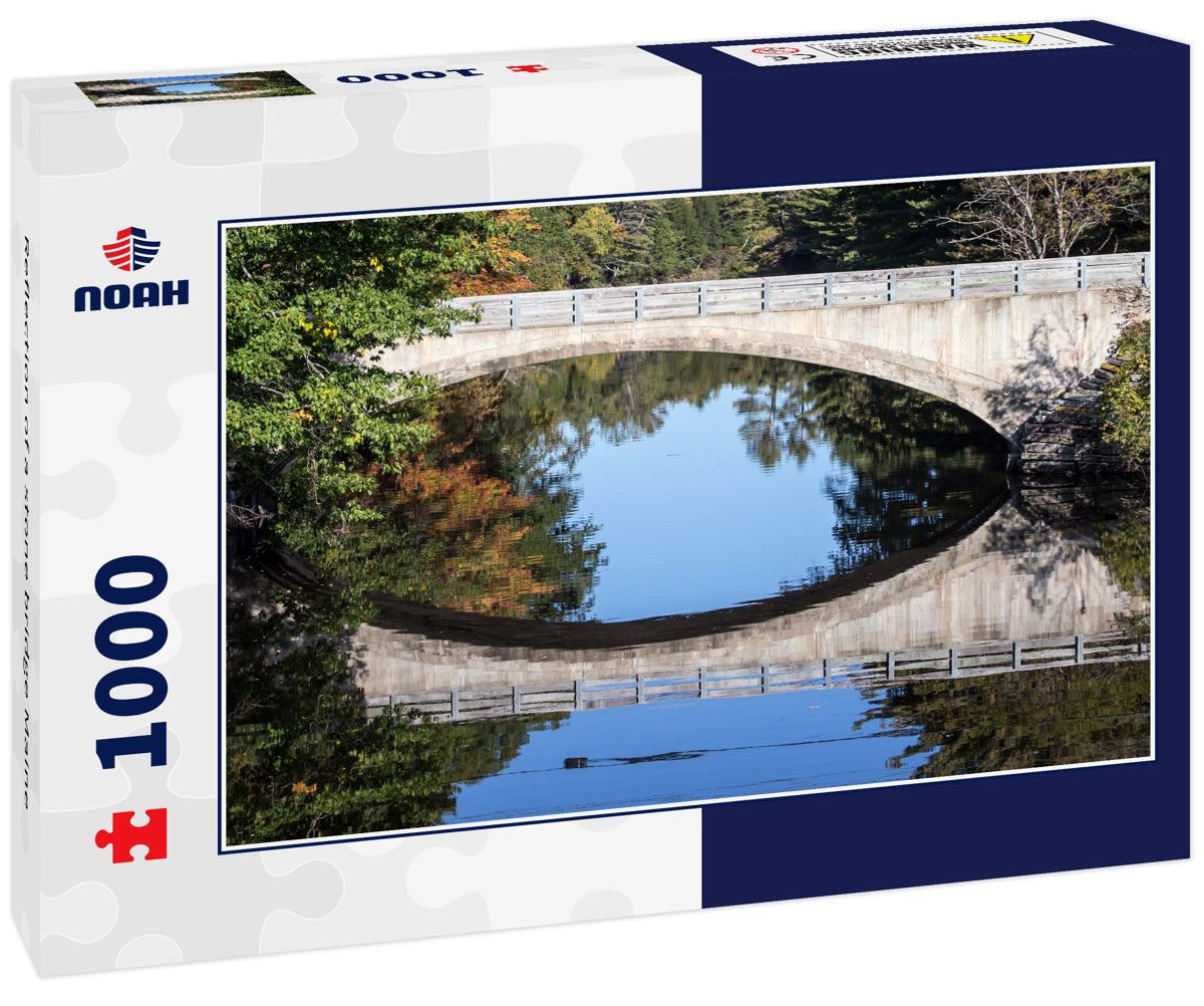 Reflection of a stone bridge Maine