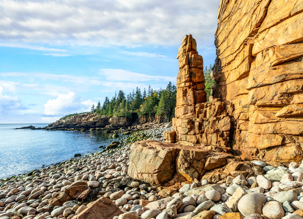 Monument Cove in Acadia National Park on Mt. Desert Island, Down East Maine USA