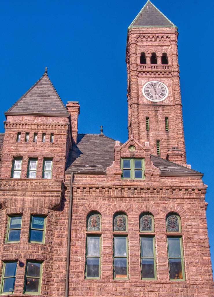 The Old Courthouse in Sioux Falls is a Historical Site made of Sioux Quartzite, South Dakota