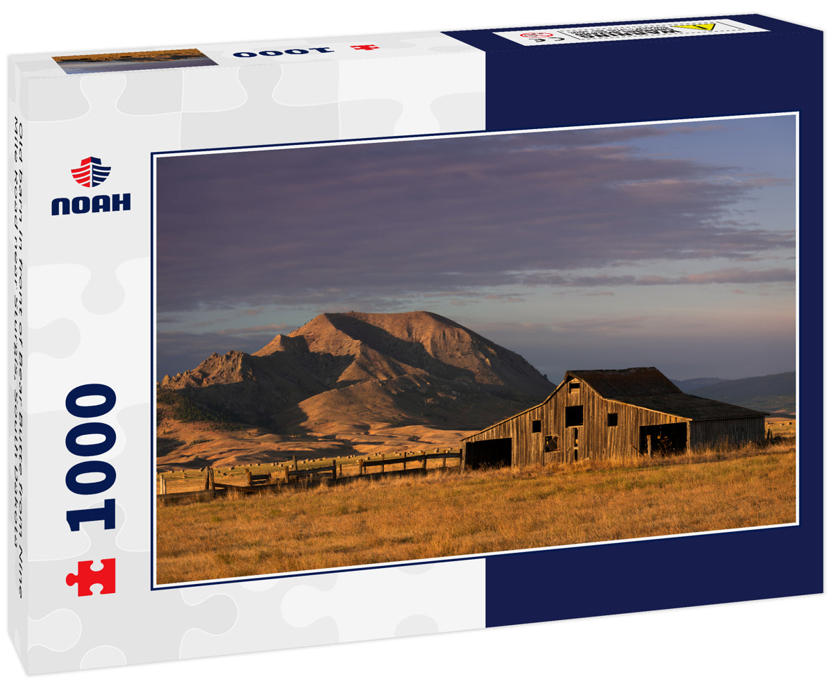 Old barn in front of Bear Butte from Nine Mile Road near Sturgis, South Dakota