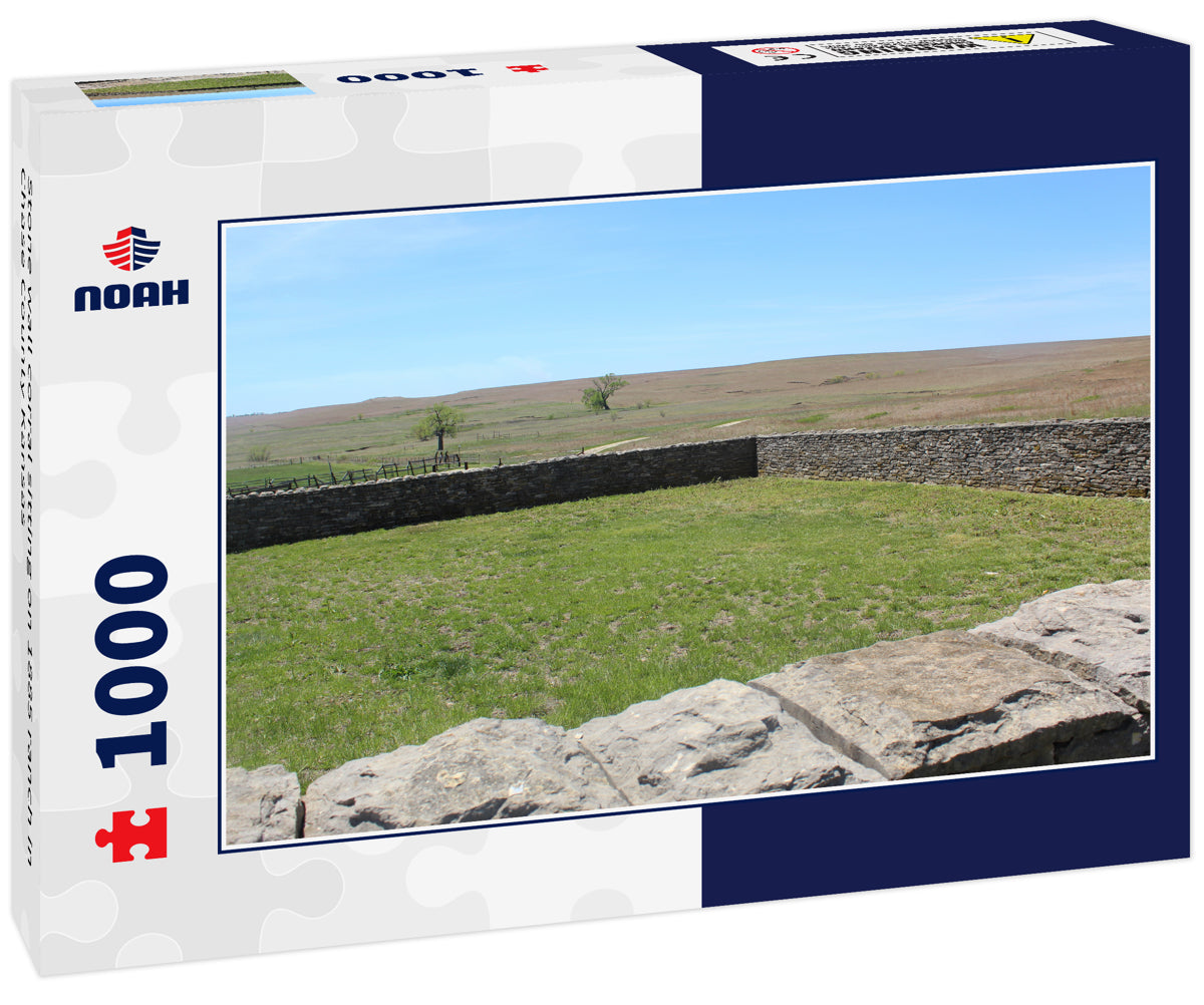 Stone wall corral sitting on 1885 ranch in Chase County Kansas