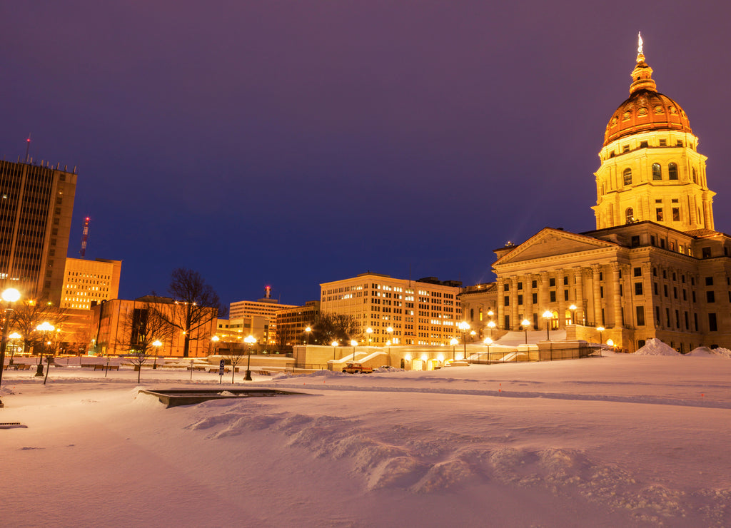 Topeka, Kansas - entrance to State Capitol Building
