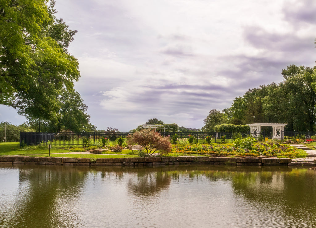 Scenic landscape in the Gage Park, Topeka, Kansas