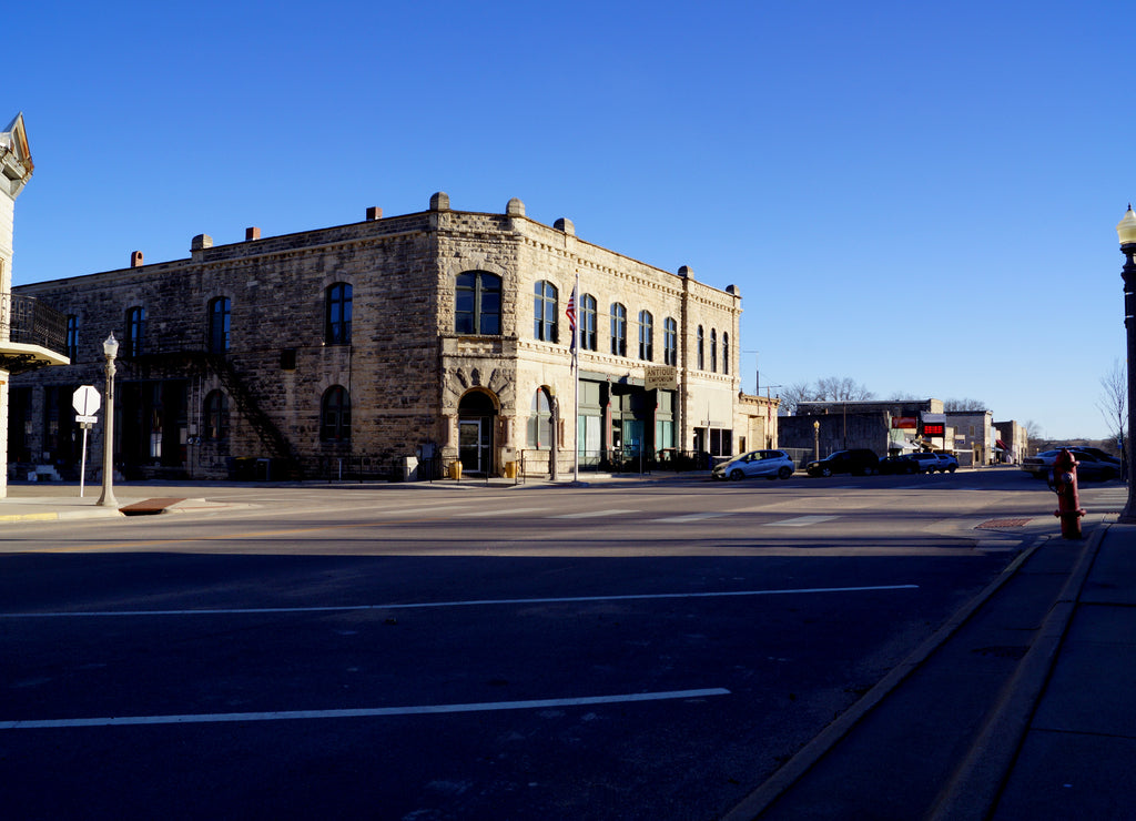 Stone building in Alma, Kansas
