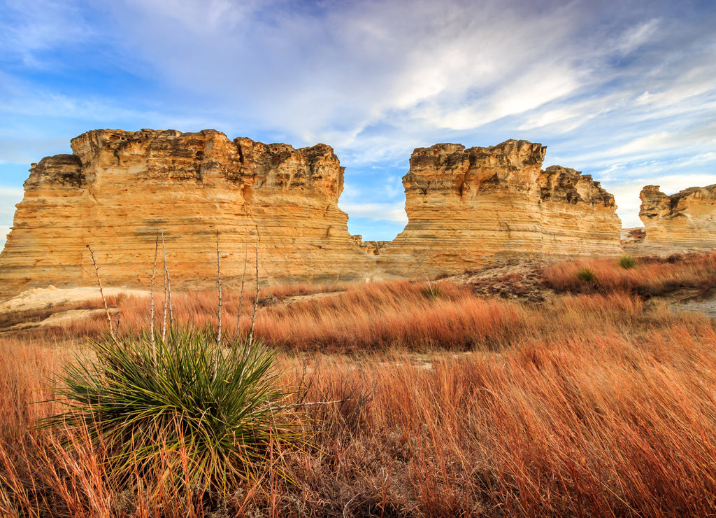 Castle Rock State Park, Kansas USA - Kansas Limestone Formations at Castle Rock State Park