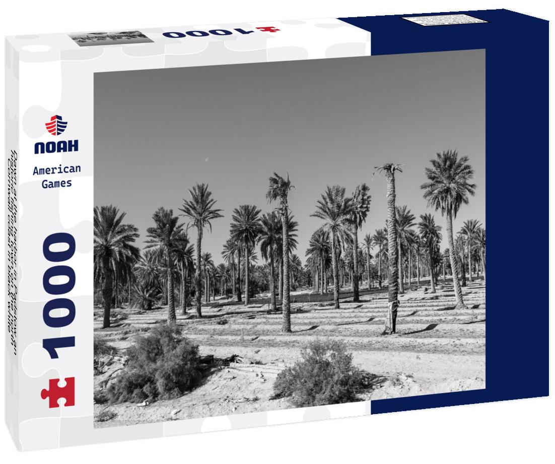 Noah Jigsaw Puzzle Dawn at the harbor in Padstow an historic fishing town on the north Cornwall coast in black white 1000 pieces